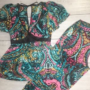 BETSEY JOHNSON 2 Pc Sheer Pajama Set